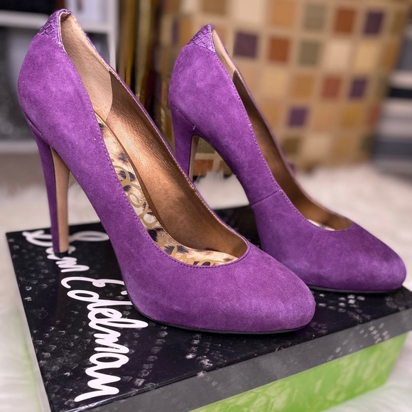 | Purple Suede Sam Edelman Heels | - Picture 5 of 6